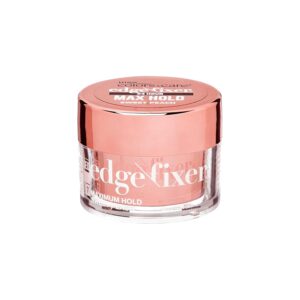 KISS COLORS & CARE Maximum Hold Edge Fixer, 24 Hour Scented Styling Hair Gel with Biotin, Non-Greasy, Long-Lasting Moisture & Shine for All Hair Types, 30 mL (1.01 US fl. oz.), Sweet Peach