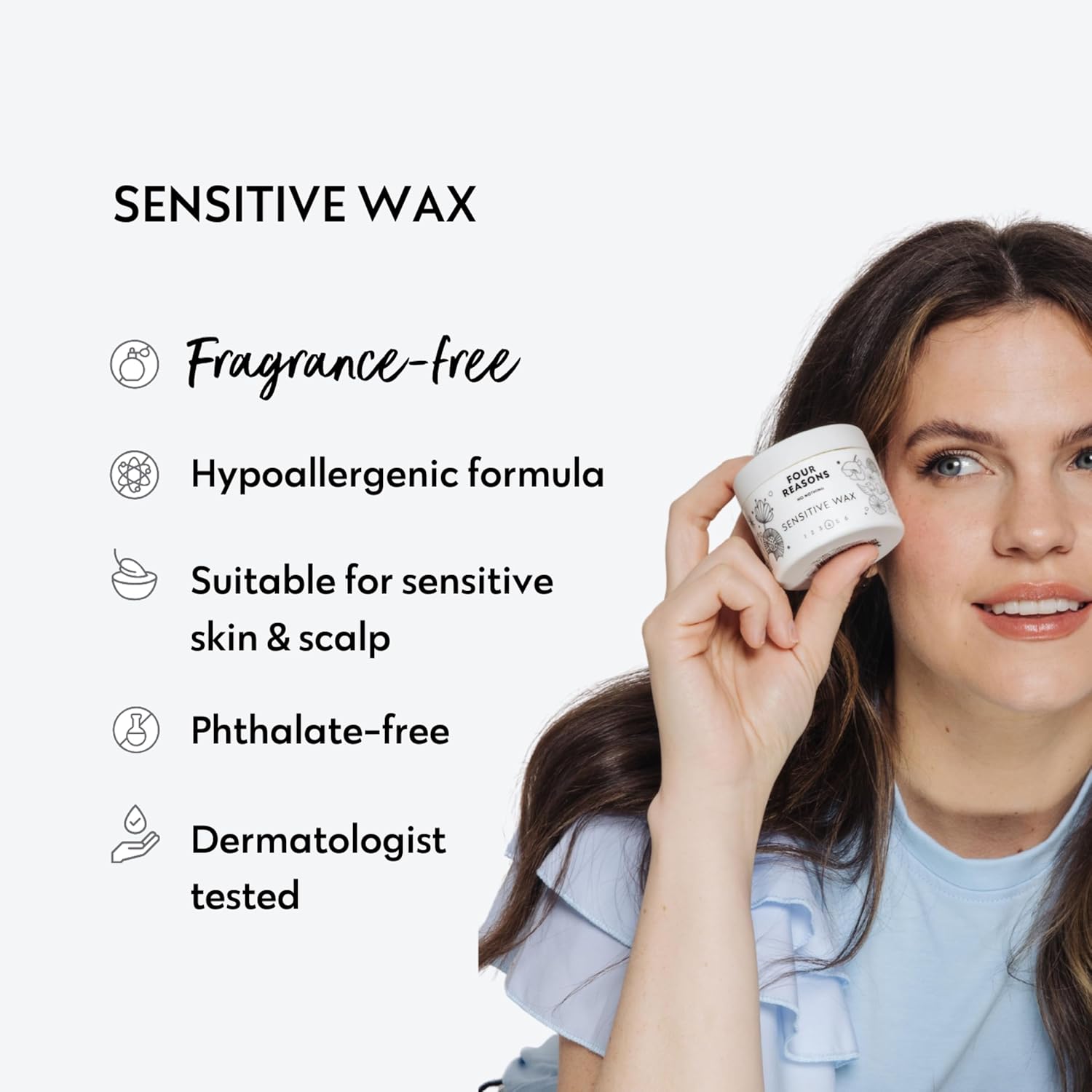 No Nothing Extra Strong Hold Styling Wax 100g for Sensitive Skin Vegan Hypoallergenic - Image 4