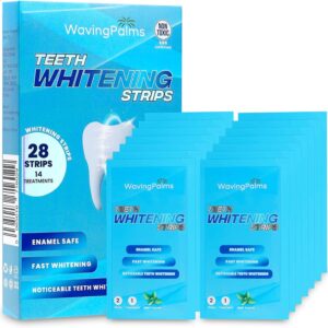 Waving Palms Teeth whitening Strips for Tooth White: Professional Dental Teeth whitening Strips - 28 whitening Strips- White Strips for Teeth whitening for The Perfect Smile, Blue