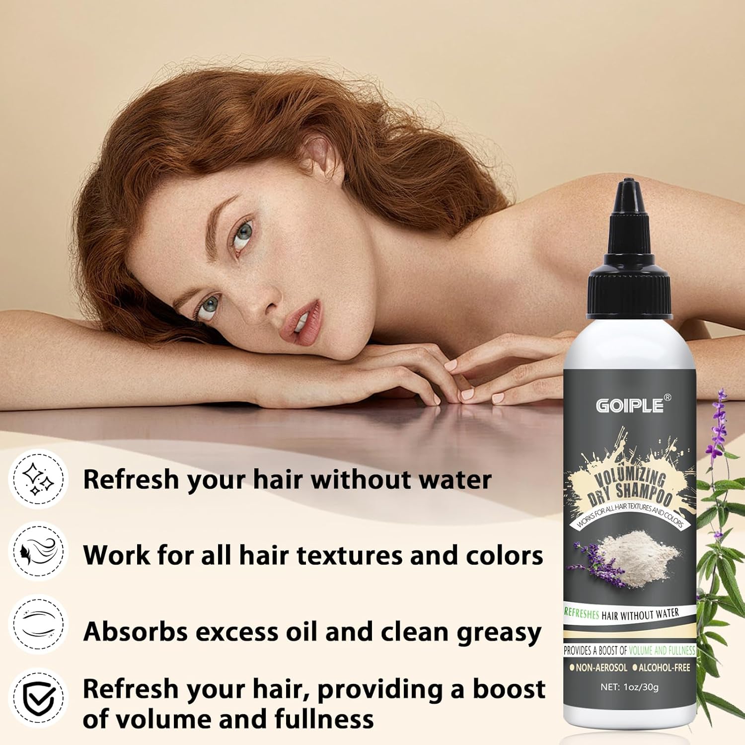 Natural Ingredient Powder Dry Shampoo, 2-Pack for All Hair Types and Oily Hair - Image 3