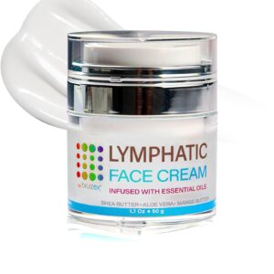 Bruizex Lymphatic Drainage Face Cream, Anti-Aging, Moisturizing & Rejuventating Night Cream, Daily Facial Lymphatic Drainage for Face & Neck, Natural Essentials Oil Infused Face Lotion, 1.7 Fl Oz