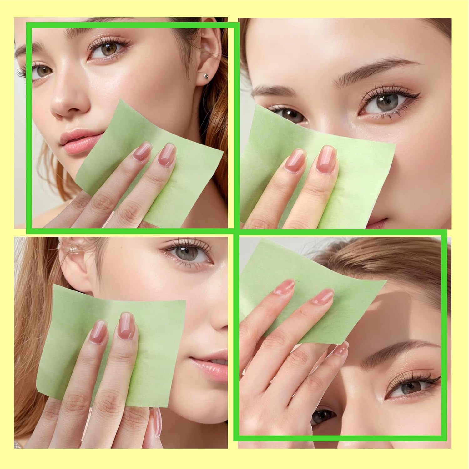 300 Sheets Blotting Paper, HNYYZL Oil Absorbing Sheets for Oily Skin, Oil Control for Face, Makeup Blotting Paper, Natural Oil Absorbing Facial Blotting Sheets for Oily Skin Care (Pack of 3) - Image 7