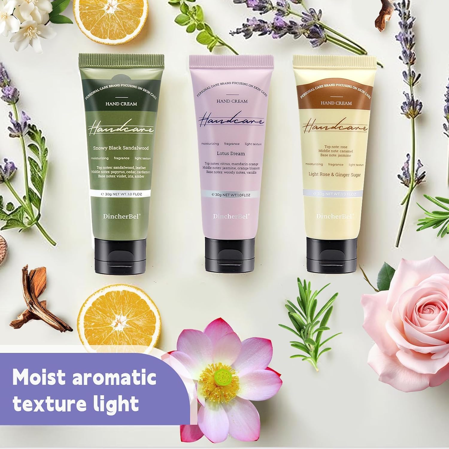 Travel Size Scented Hand Cream Gift Set for Dry Skin, 6 x 1.0 oz Tubes - Image 5