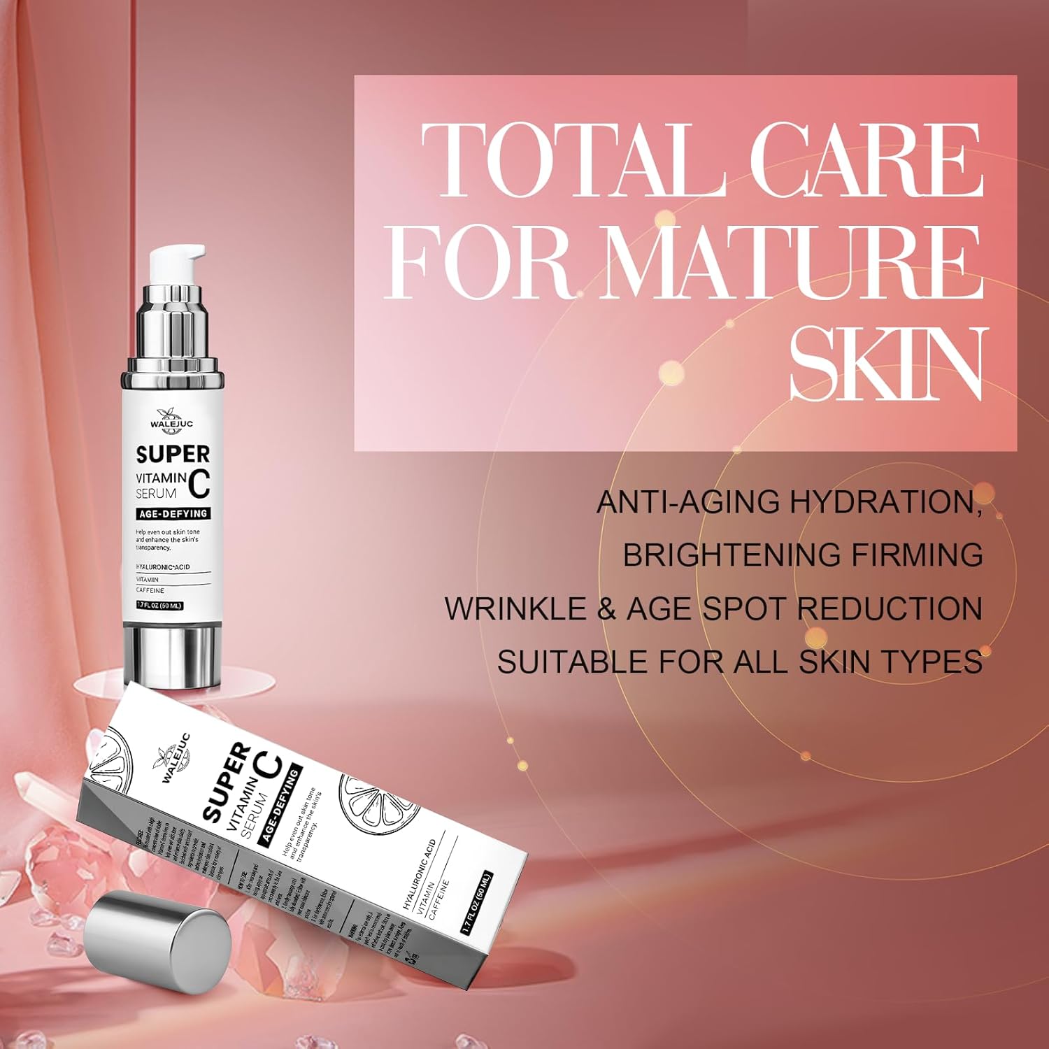 Super Vitamin C Serum for Women over 70, Wrinkle Cream for Face, Anti Aging Cream, Hydrates, Softens, Lifts and Firms Super Vitamin C Serum-50ML - Image 8