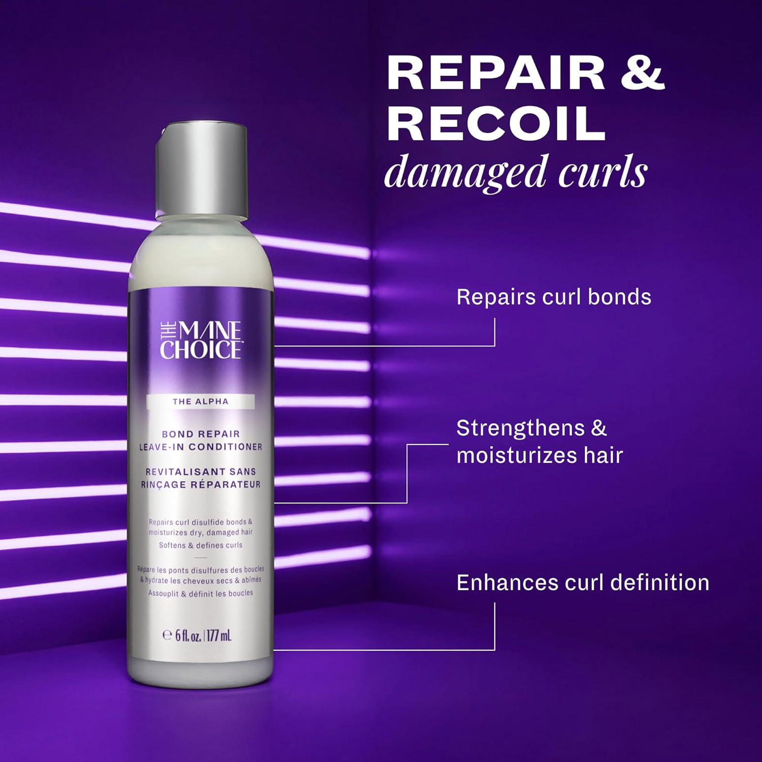 Alpha Recoil Curl Bond Repair Leave-In Conditioner 6 oz for Coily and Curly Hair - Image 3