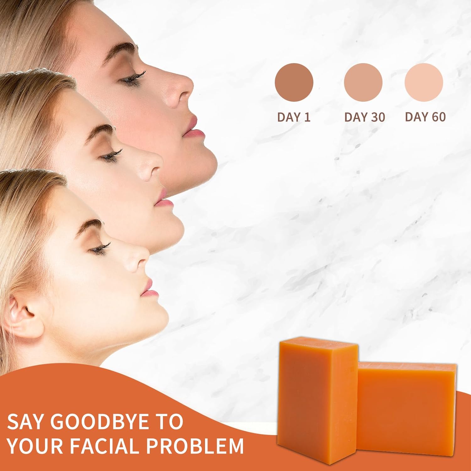 Glutathione Kojic Acid Soap, 5 oz Glutathione Soap Bars with Glutathione, Vitamin C, Collagen for Rejuvenating Skin, Reduces the Appearance of Dark Spots Fine Lines with a Foaming Net- 2 x 142g - Image 3