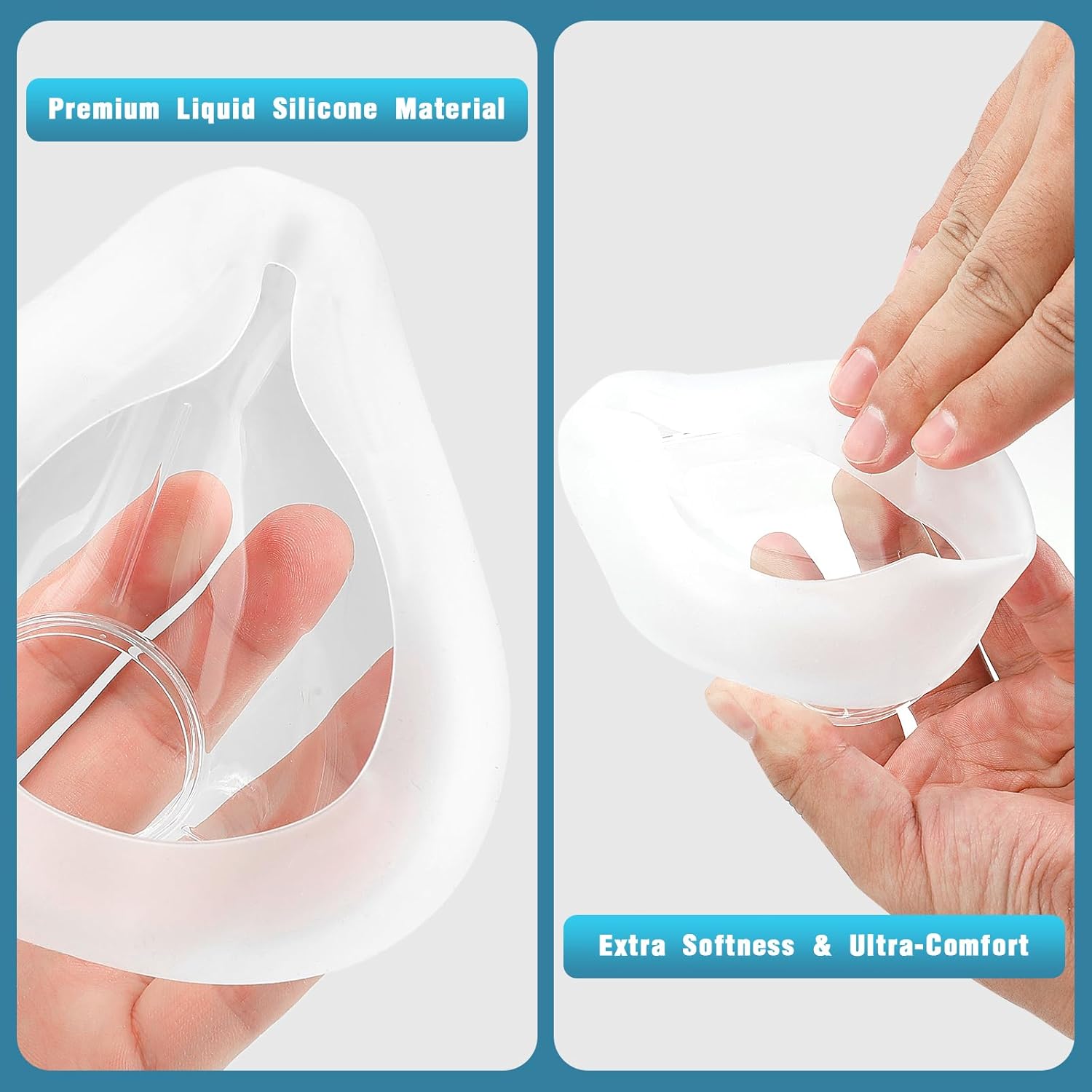 2 Packs Replacement Cushion for AirFit F20 - Reliable Seal Mask Cushion Perfect Fit for Full Face Mask - Accessories Replacement Supplies(Large) - Image 5