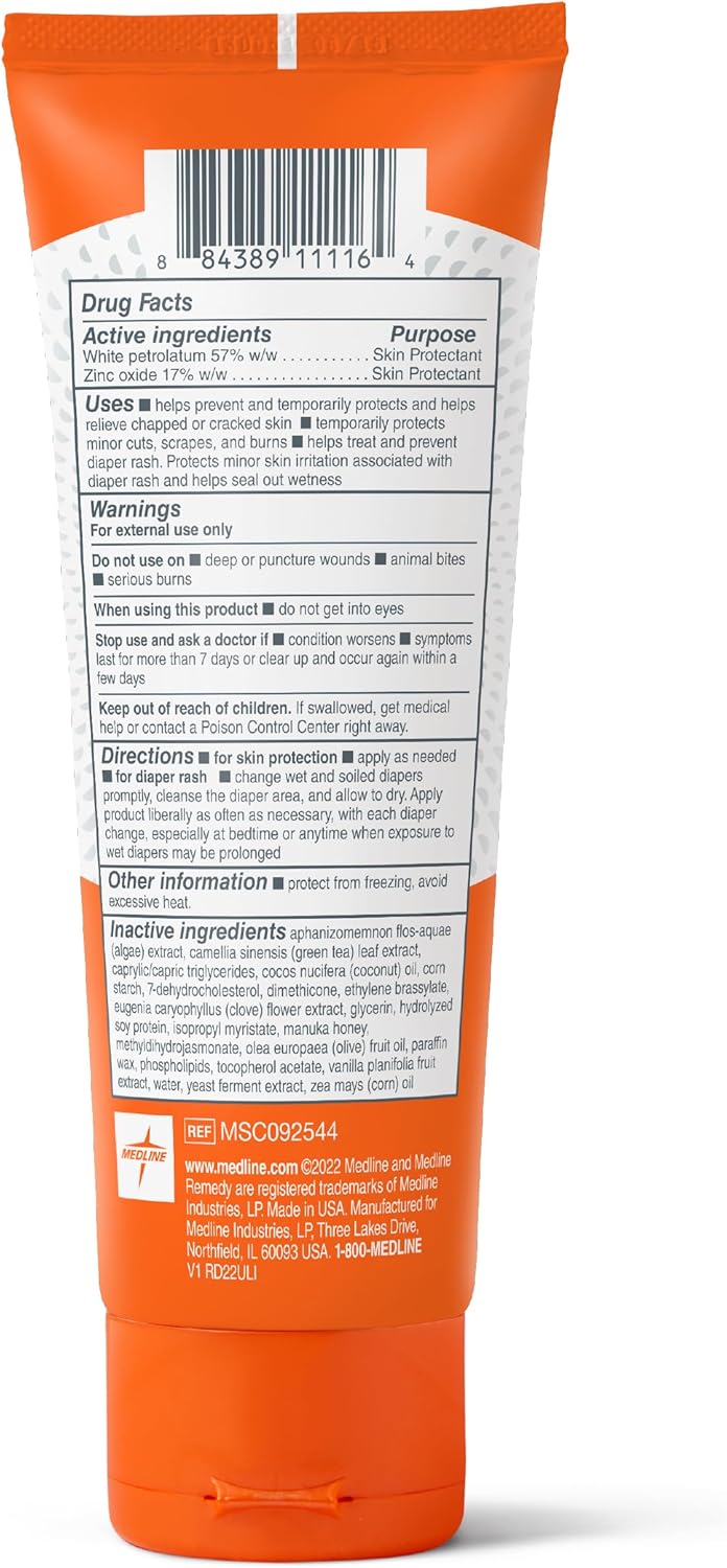 Medline Remedy Clinical Zinc Oxide Skin Protectant Paste 4 oz Tube Vanilla Scent for Adults and Children - Image 7