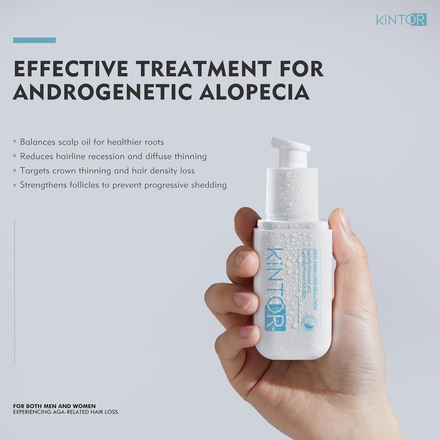 0.5% KX-826 DHT Blocker Hair Regrowth Treatments,3 Days Oil Control 1-2 Weeks Hair Loss Reduction 4-6 Weeks New Hair Visible,Hair Growth Spray Growth Products for Men&Women -1 Month Supply 60ml - Image 3