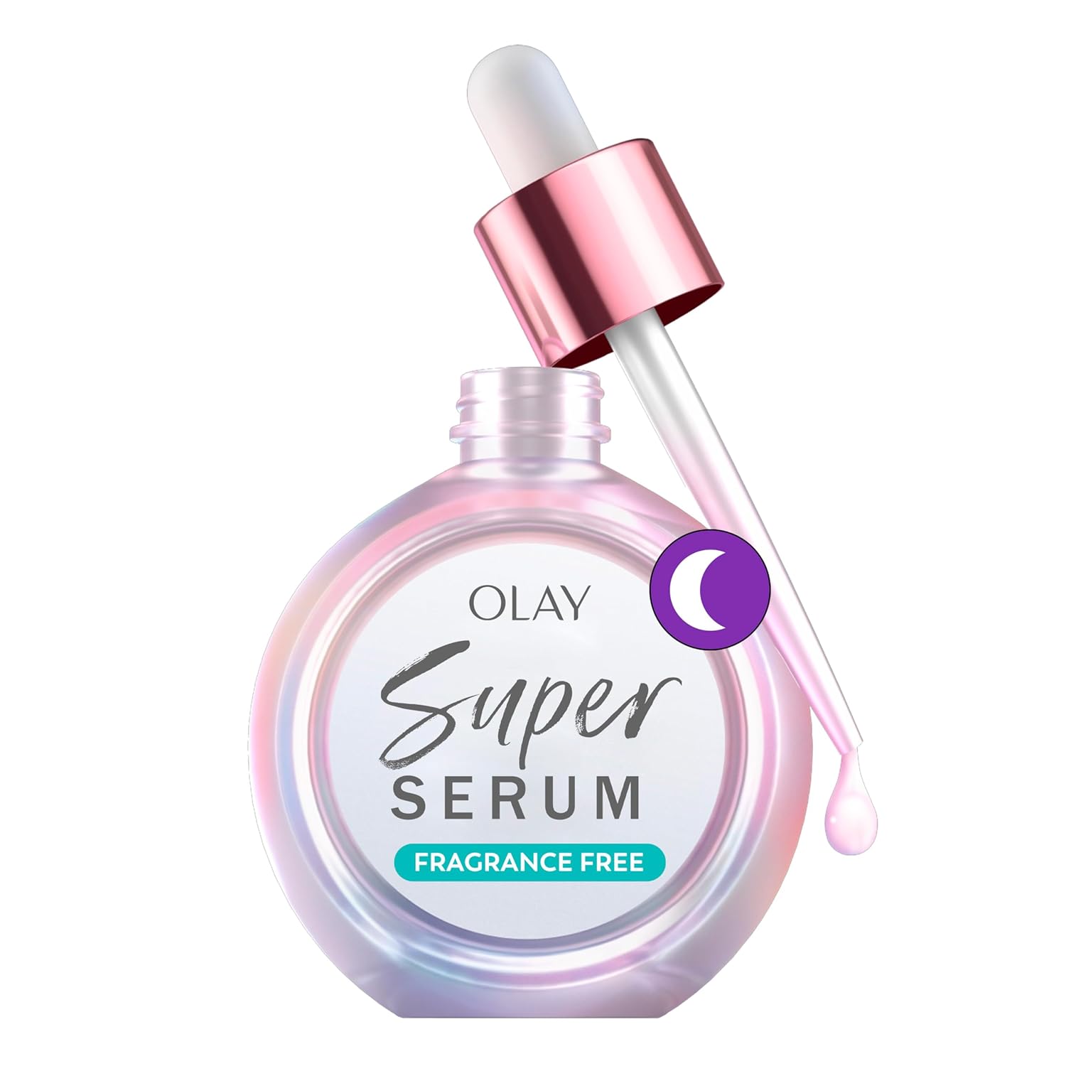 Olay Super Serum Night Repair, Fragrance-Free - Niacinamide, Peptide, Salicylic & Lactic Acid, Glycerin β- 5-in-1 Skin Care Benefits - Hydrating, Evens Tone, Reduces Dark Spots, Anti-Aging, 1.0 Oz
