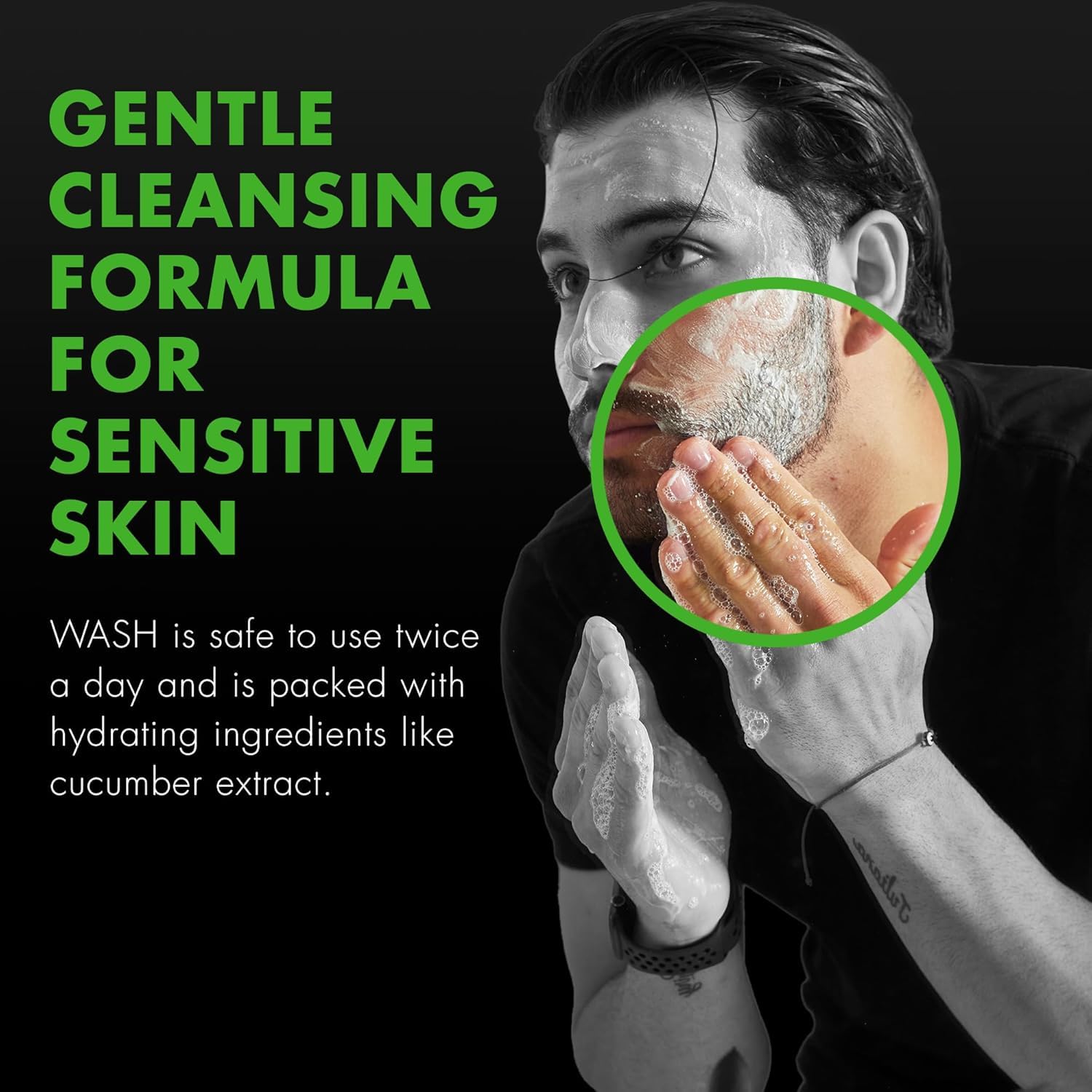 Tiege Hanley Men's Daily Face Wash 5.5 Oz Fragrance-Free Dry Sensitive Skin Cleanser - Image 4