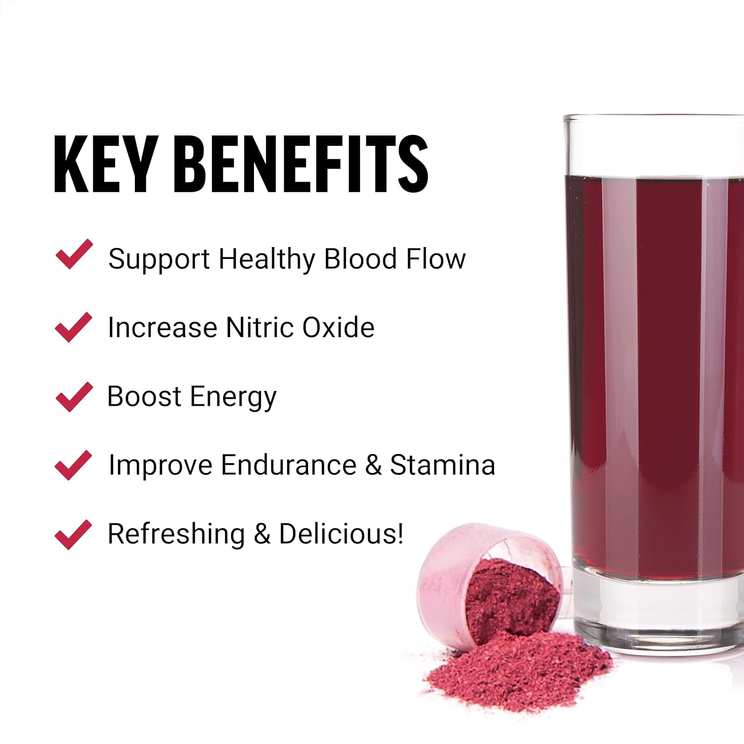 Force Factor Total Beets Superfood Powder Drink Mix 30 Servings for Circulation and Energy - Image 2