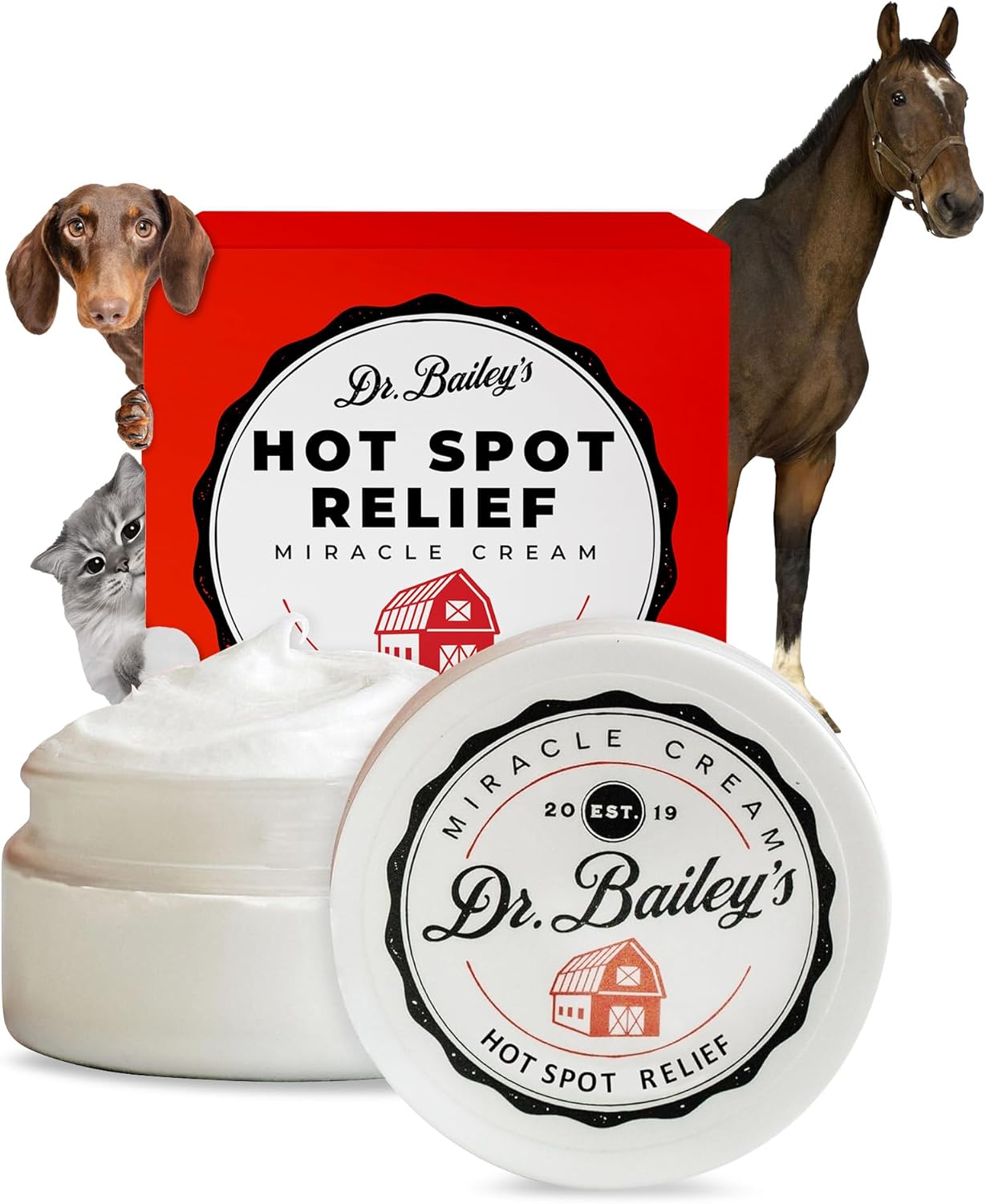Dr. Bailey's Miracle Cream - 4 OZ Topical Ointment | Hot Spot Treatment for Dogs, Cats, Animals | Dog Skin Irritation Treatment | Animal Wound Care