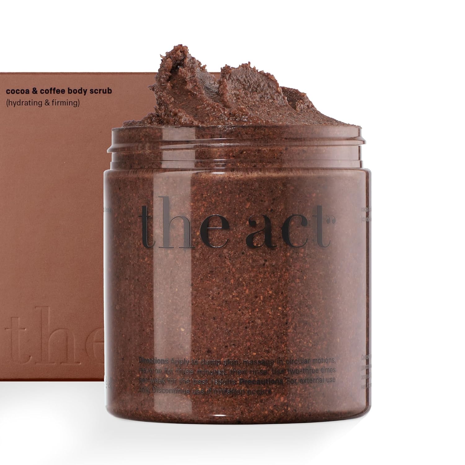 Salt Body Scrub with Cocoa & Coffee Oil, Vitamin E, Menthol - Exfoliating Body Scrub for Moisturizing Skin, Cleansing - Home Spa Care, Gift for Women Men, Vegan, Organic 10.58 Oz
