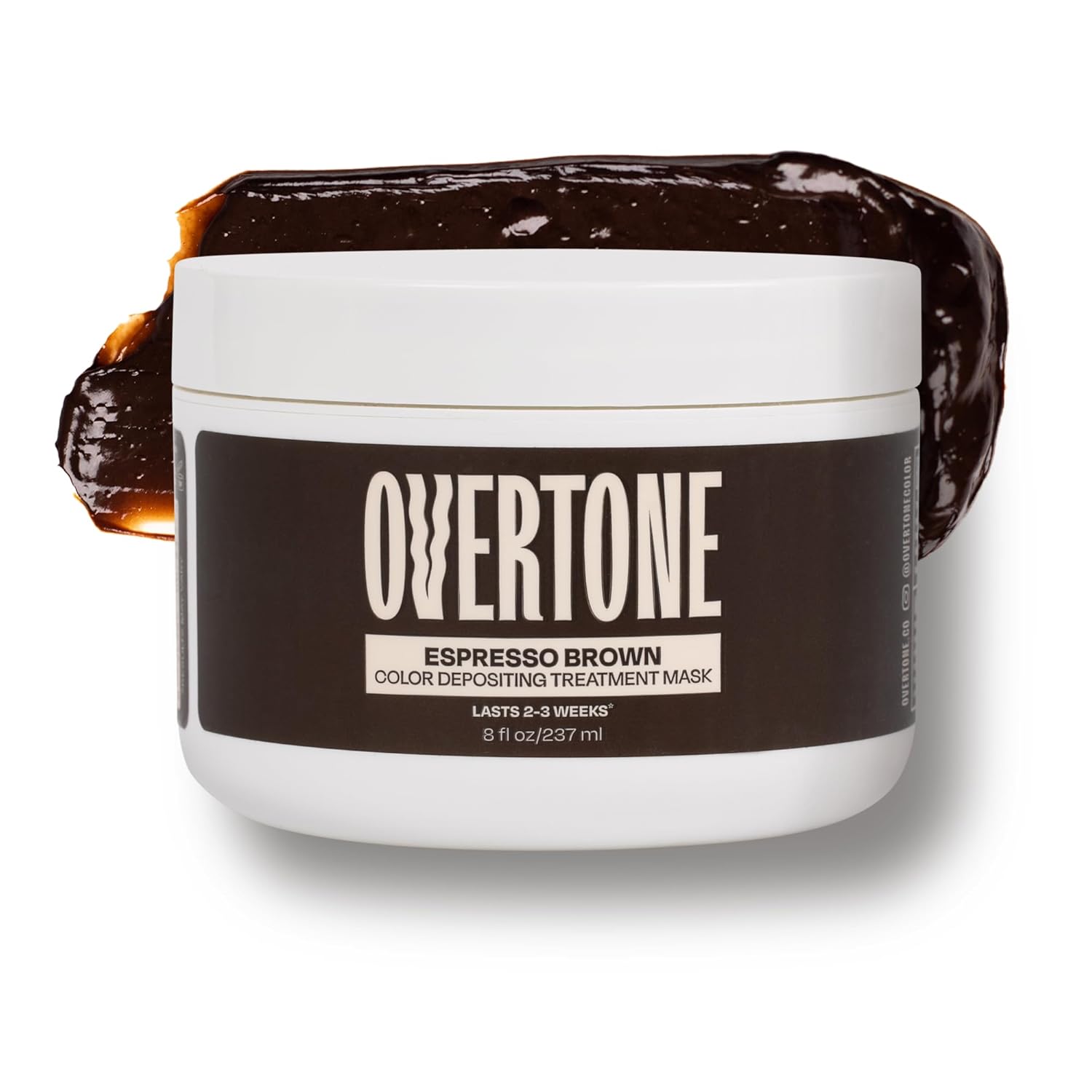 Overtone Color Depositing Semi-Permanent Hair Dye Conditioner - 8 oz For Natural & Color-Treated Hair, Moisturizing Shea Butter & Coconut Oil - Vegan & Cruelty-Free, Espresso Brown