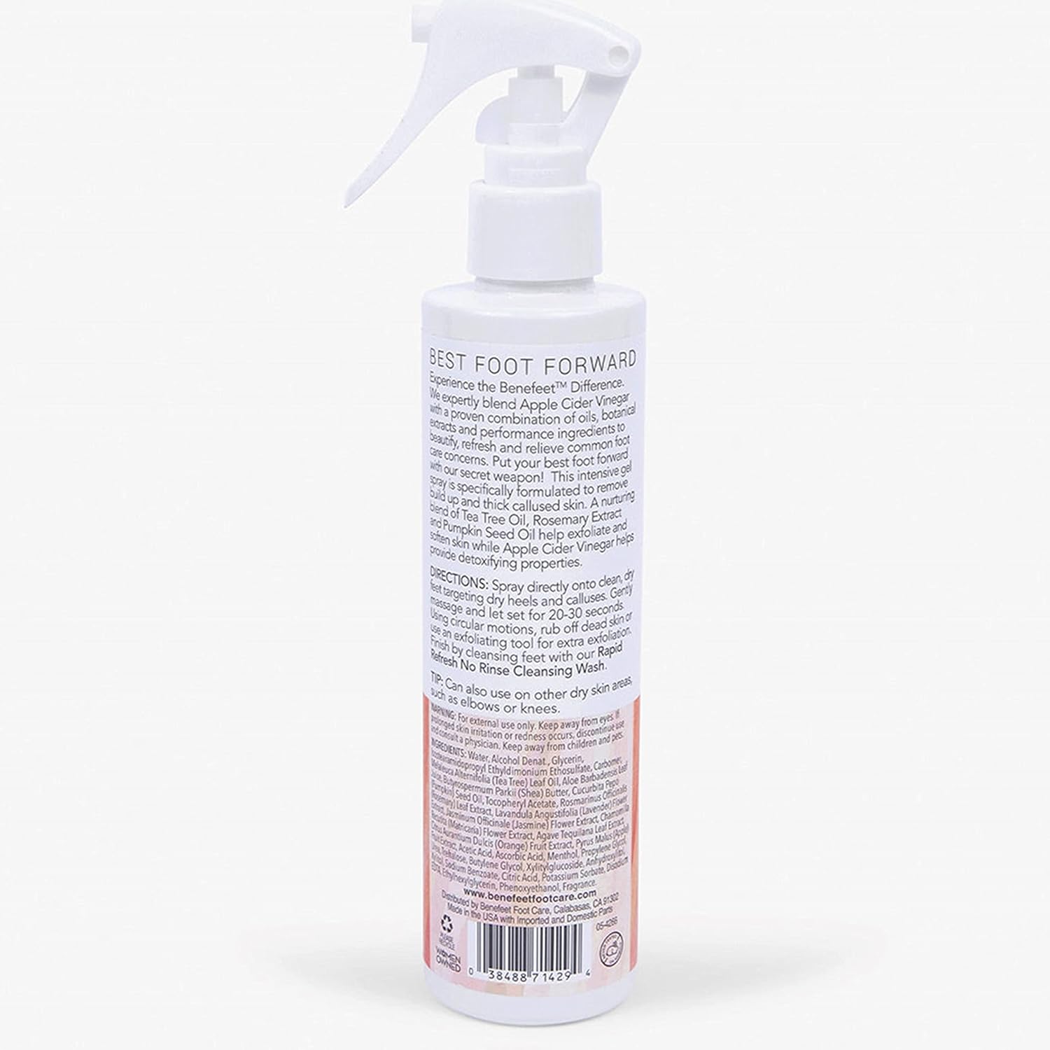 Benefeet Foot Peel Spray 6.7 oz 1 Pack for Cracked Heels Corns Calluses with Shea Butter Apple Cider Vinegar Tea Tree Oil - Image 7