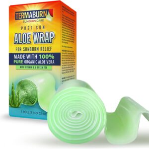 Aloe Wrap for Sunburn Relief – Hydro-Gel Aftersun Treatment with 100% pure aloe vera Gel | Second Skin aloevera gel for burns and peeling irritation | Great for Tattoo Aftercare and Sun Care