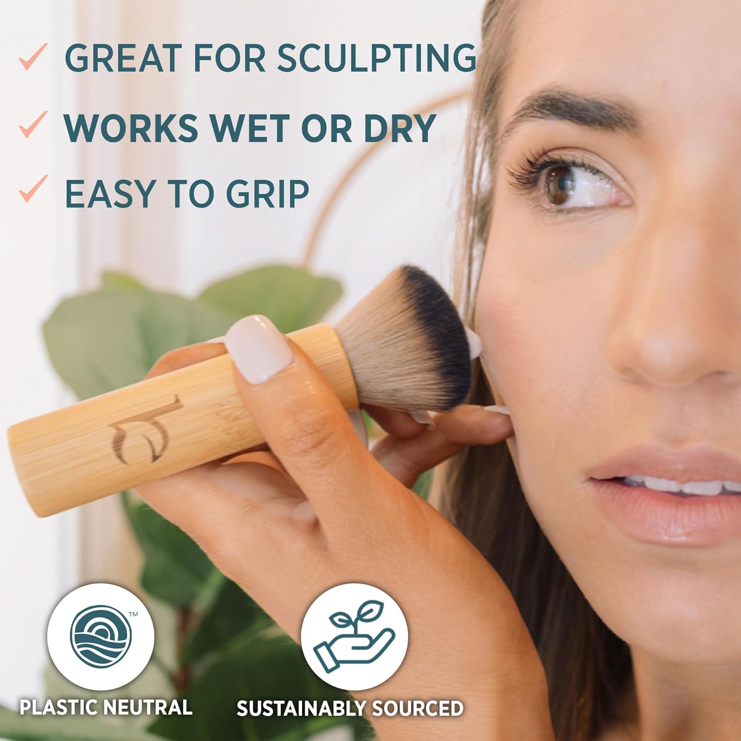 Organic Dark Self Tanning Drops with Kabuki Brush for Face and Body - Image 7