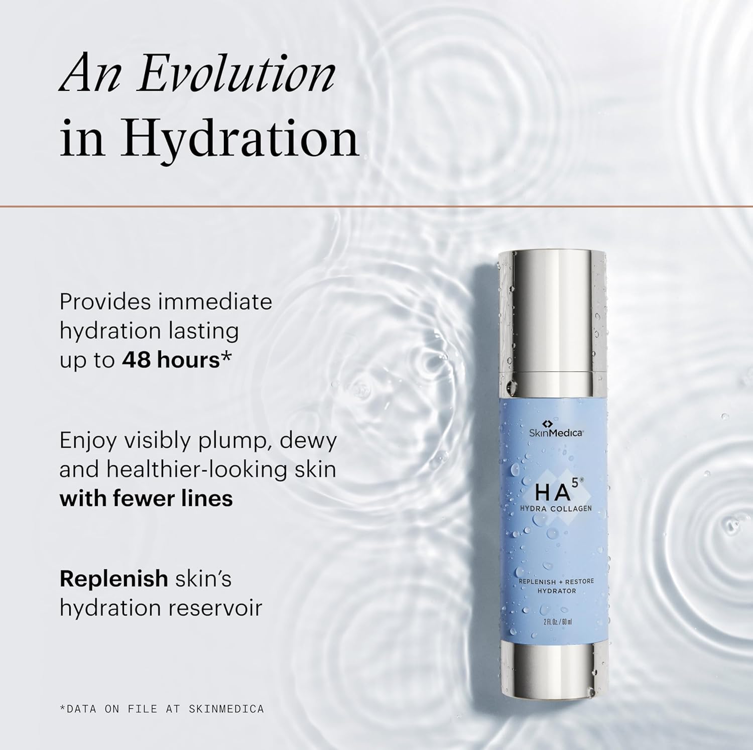 SkinMedica HA5 Hydra Collagen Replenish + Restore Hydrator – Next-Gen HA5 With 2X More Hyaluronic Acid. Enhanced for Instant Hydration & Smoothness to Restore Skin’s Hydration Reservoir, 2 Oz - Image 2