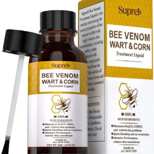 Fast-Acting bee Venom wart Remover: wart Freeze Off with salicylic Acid & bee Venom Cream - Wart Removal for Plantar Wart Genital Wart 18 ML