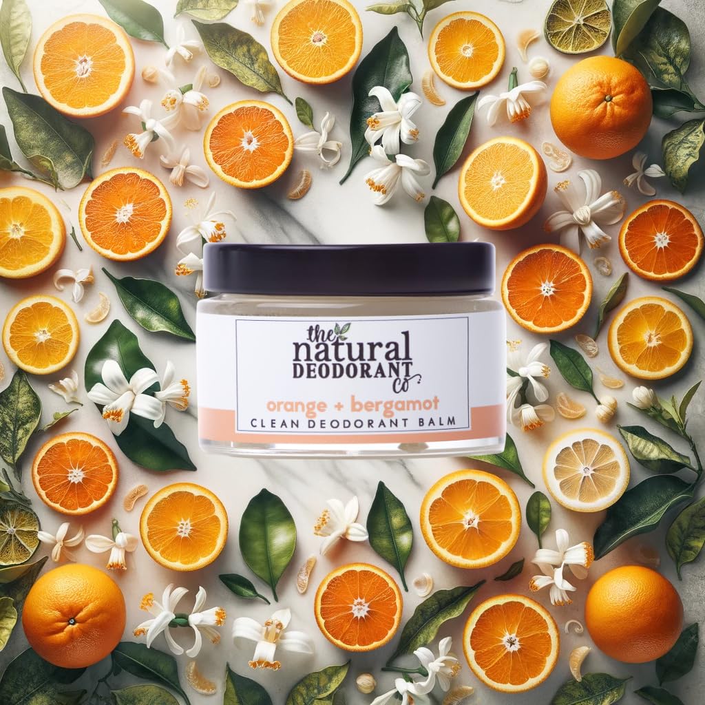 The Natural Deodorant Co, Clean Deodorant Balm Orange & Bergamot 55g, Aluminium Free, Plastic Free, All Day Protection - Image 2