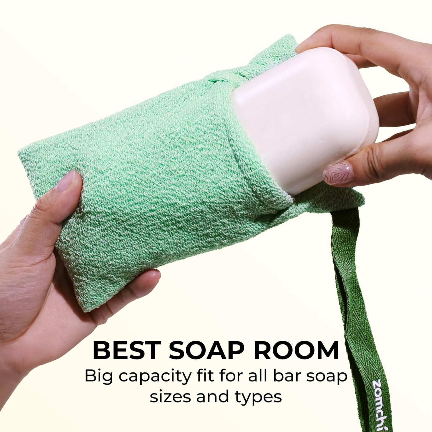 ZOMCHI 2 Pack Exfoliating Soap Saver Bags Varying Roughness for Body Wash - Image 2