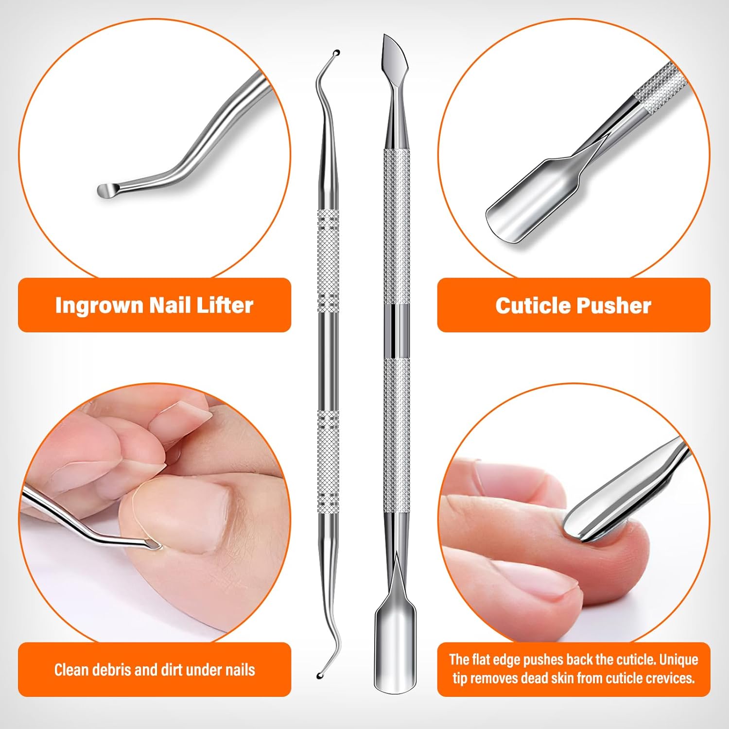 Toenail Clippers for Seniors Thick Toenails, Heavy Duty Large Toe Nail Clippers for Men Thick Nails with Wide Opening, Sharp Ingrown Toenail Clippers Nail Cutter Long Handle with Slanted Curved Blade - Image 6