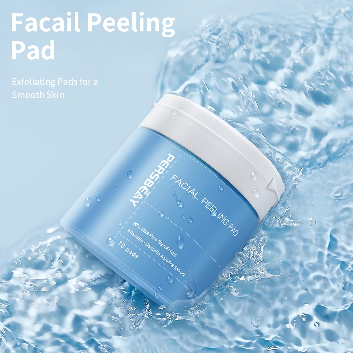 Glycolic Acid Pads, Exfoliating Toner Pads for Facial Radiance, Dual Action Gentle Face Pad for Deep Cleaning Effect |Peels & Daily Skin Renewal |Salicylic Acid & Vitamins B3 |70 Count - Image 2