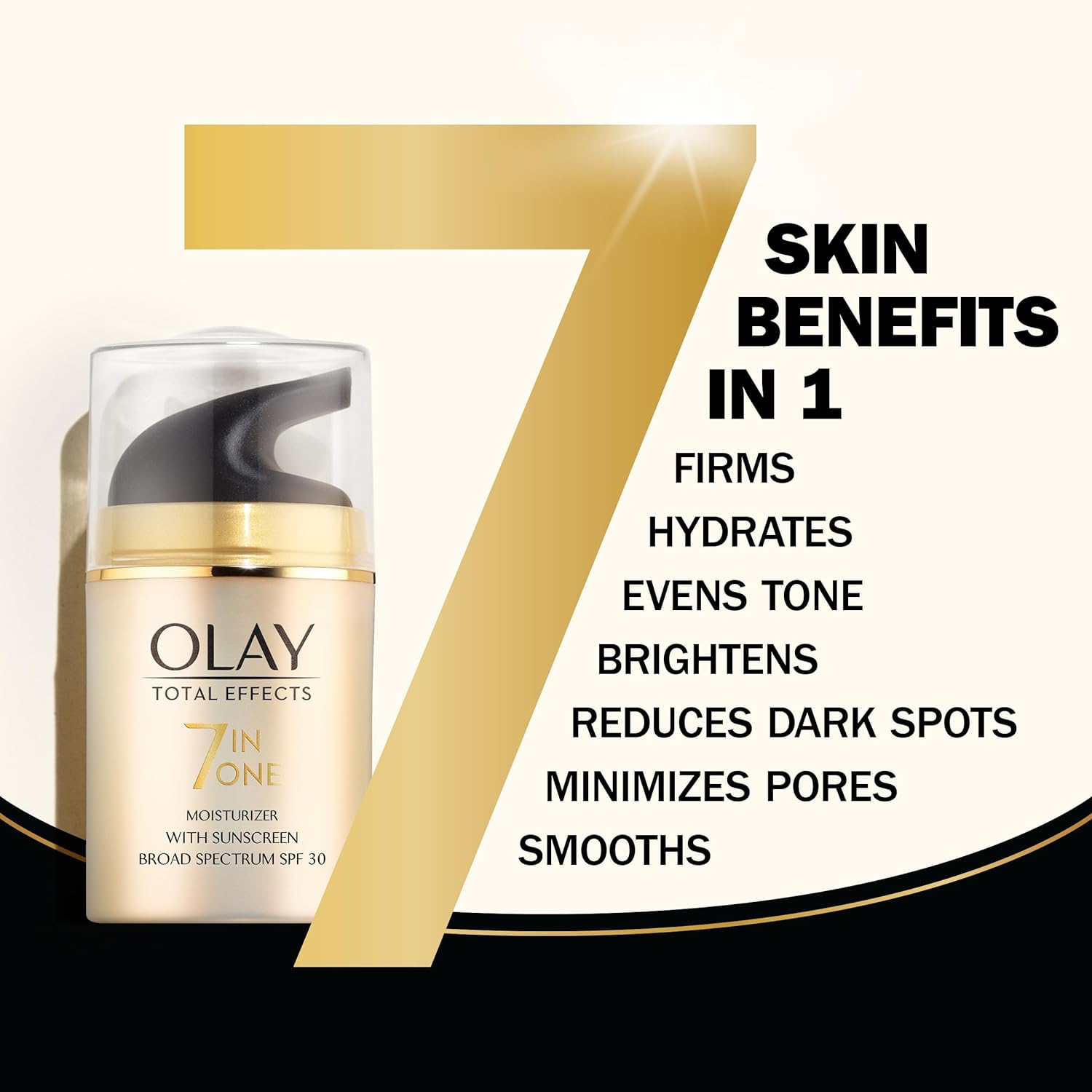 Olay Facial Moisturizing Lotion SPF 30 Total Effects for Dry Skin, 7 Benefits including Minimize Pores, Anti-Aging, 1.7 oz - Image 2