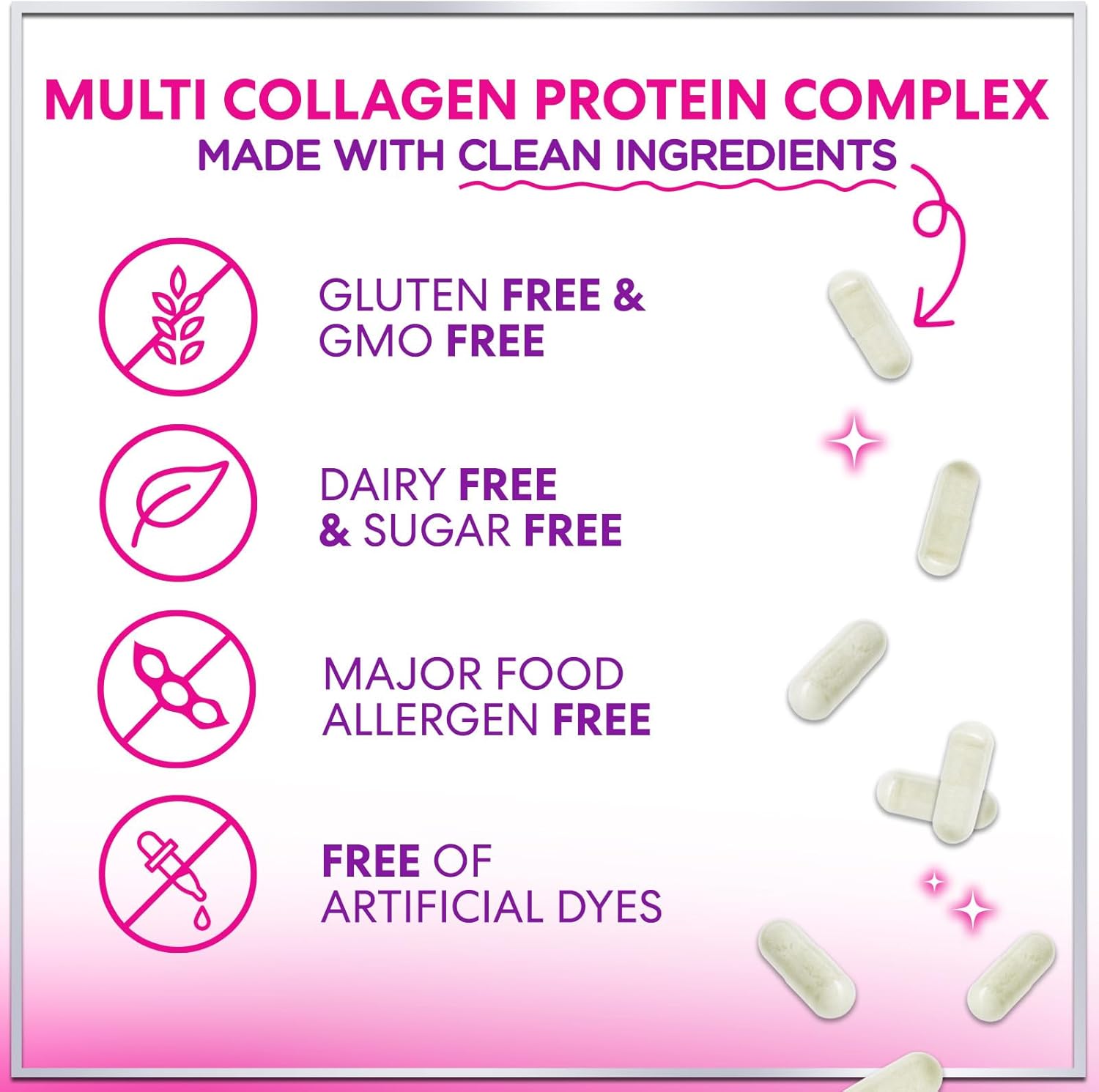 5 Types Hydrolyzed Collagen Complex for Hair Skin Nails Joints - 120 Capsules - Image 9