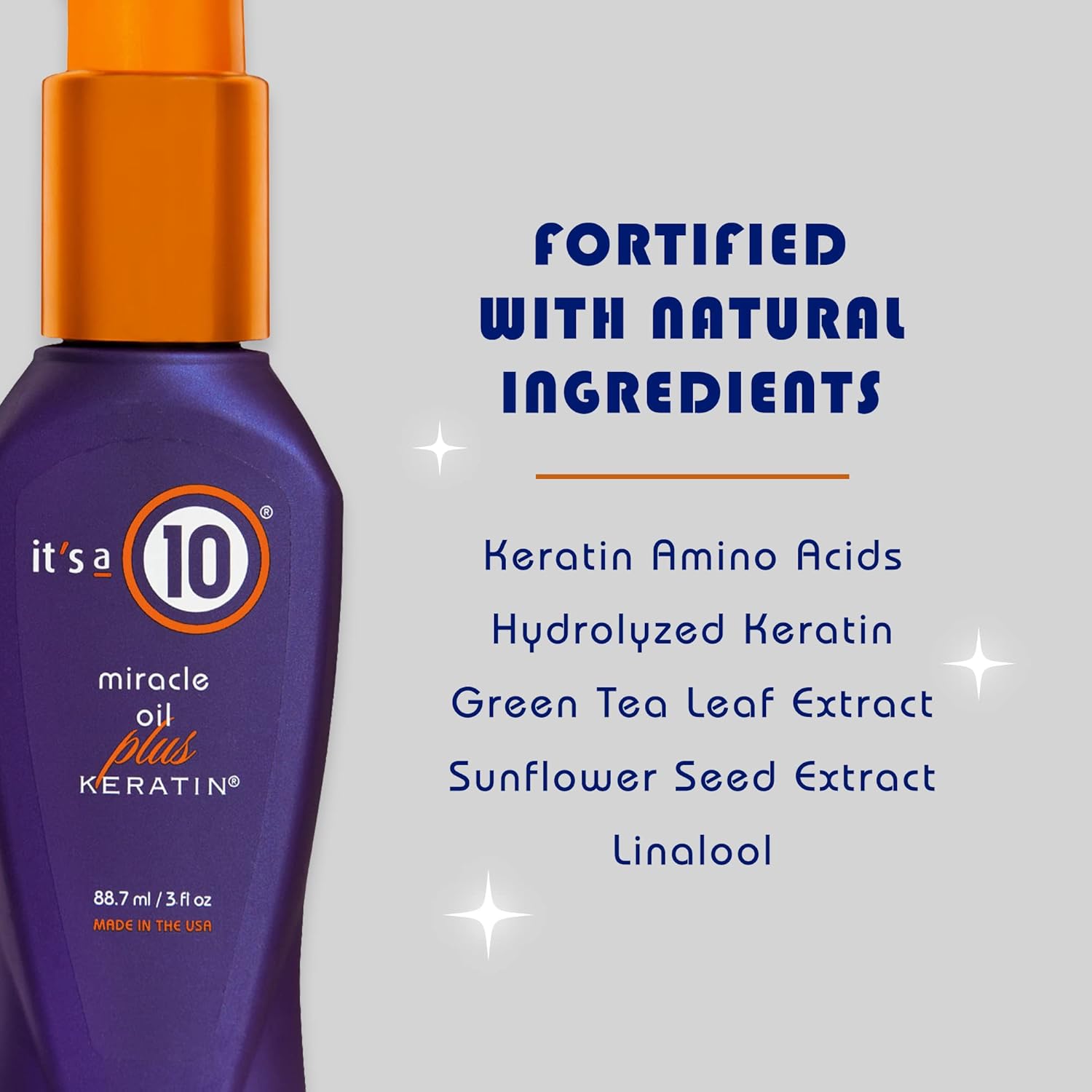 10 Haircare Miracle Oil with Keratin, 3 fl. oz. Each, Pack of 2 - Image 3