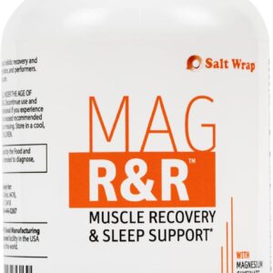SaltWrap Mag R&R - Nighttime Muscle Cramps Support, Natural Sleep Support for Adults with Magnesium Glycinate for Muscle Spasm and Leg Cramps Relief, 90 Capsules