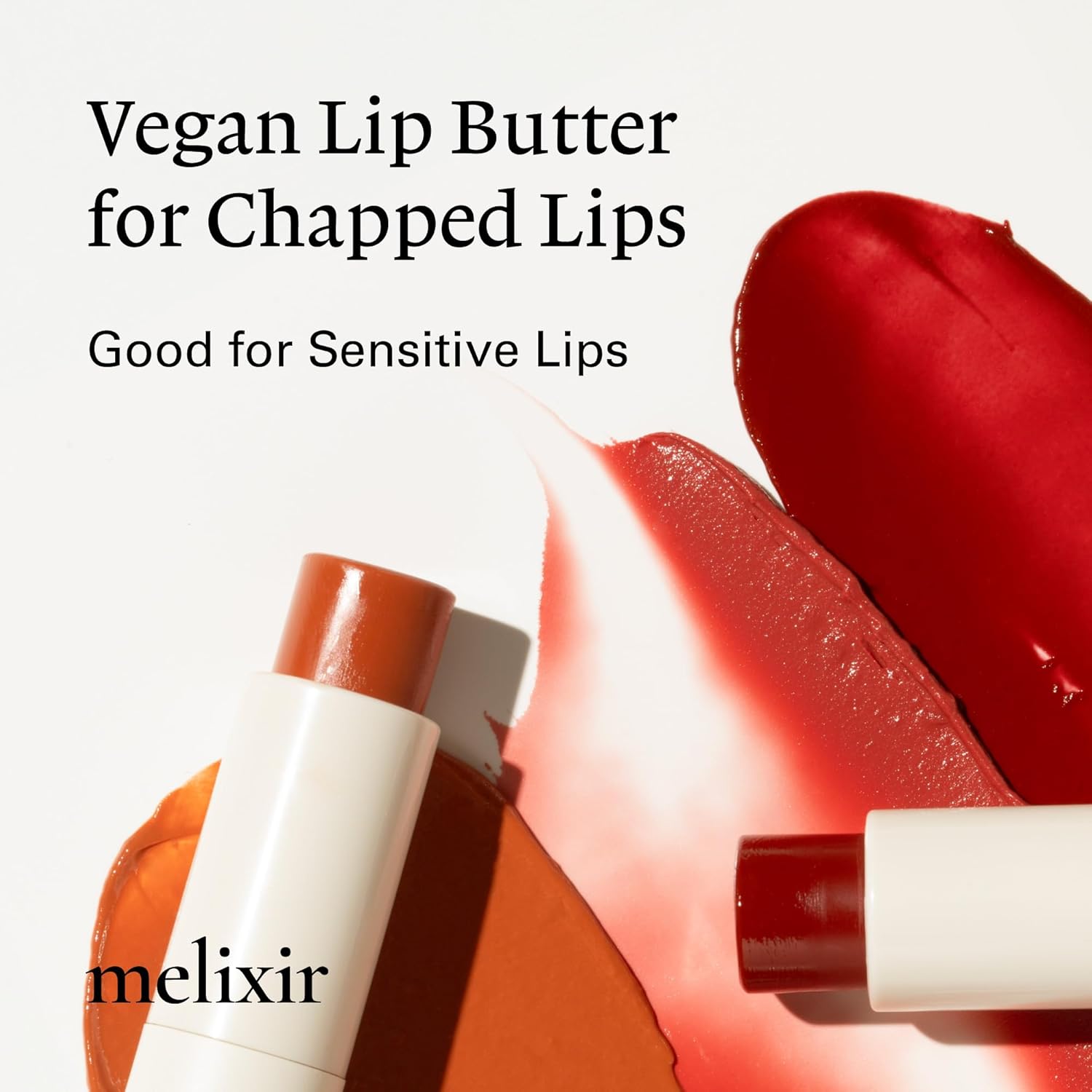 Melixir Vegan Lip Butter #05 Dewy Rose(Tinted) (+11 more colors), Bee Free, Petrolatum Free, Deep Nourishing Plant-Based Vegan Chapstick, Vegan Lip Balm for Dry, Cracked and Chapped Lips - Image 2