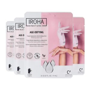 Anti-Aging Hand Mask Gloves | 4 Pairs | Triple Hyaluronic Acid, Bakuchiol & Niacinamide | Reduces Wrinkles & Dark Spots | Vegan & Cruelty-Free | 93% Natural Ingredients