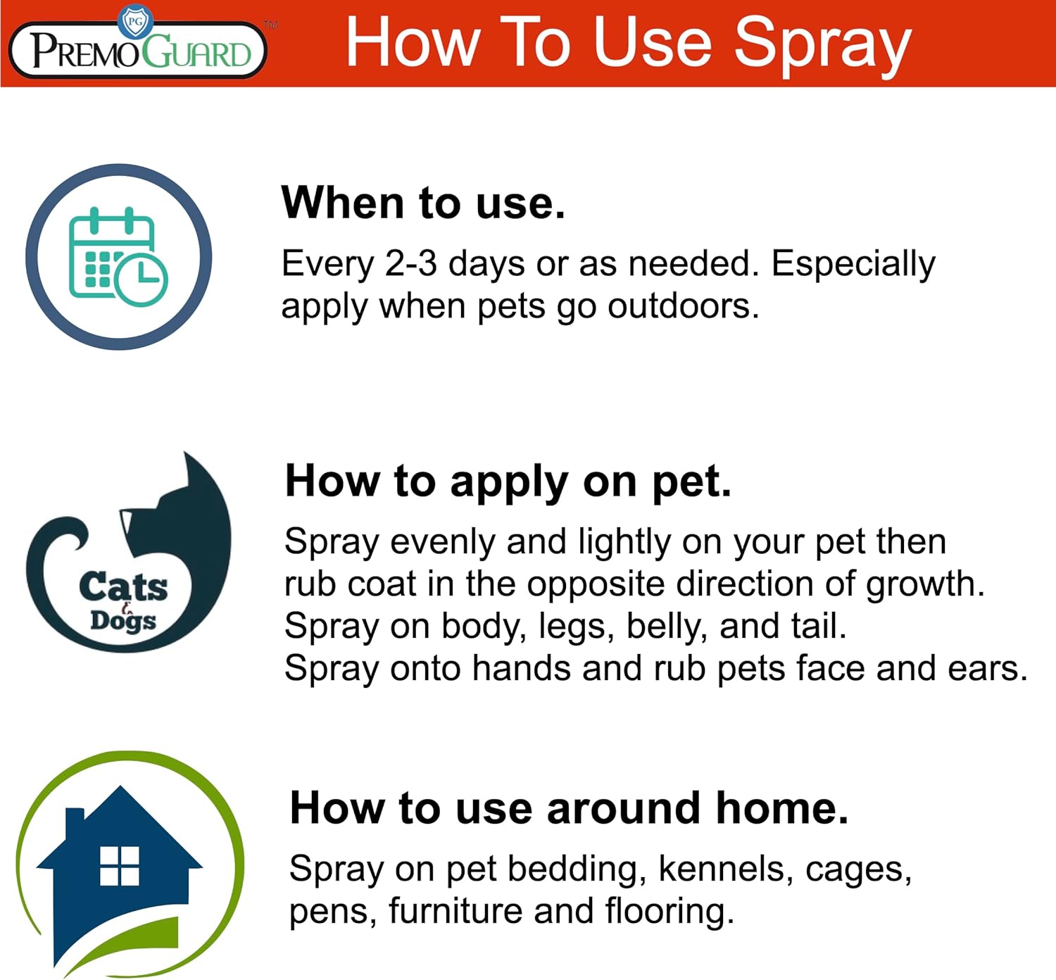 Premo Guard 128 oz Natural Plant Based Pet Protector Spray for Dogs, Cats, and Home - Image 6