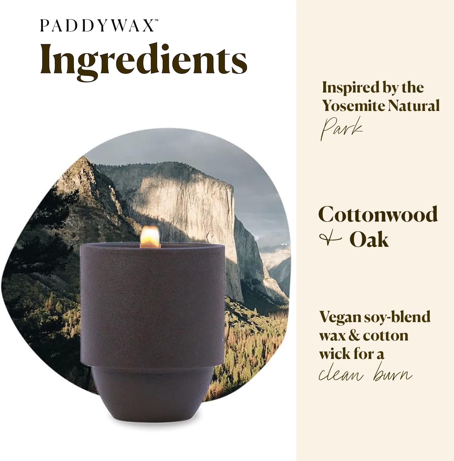 Paddywax National Parks Artisan Soy Wax Scented Candle Made in the USA, 11-Ounce Textured Ceramic Jar, Yosemite - Image 5