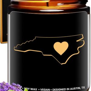 North Carolina Candle, Unique North Carolina Themed Gifts for Men and Women, Best NC State Gifts for Moving Away, Thoughtful Home Sick Presents, Ideal for Birthday, Christmas, Graduation, Gift Ready