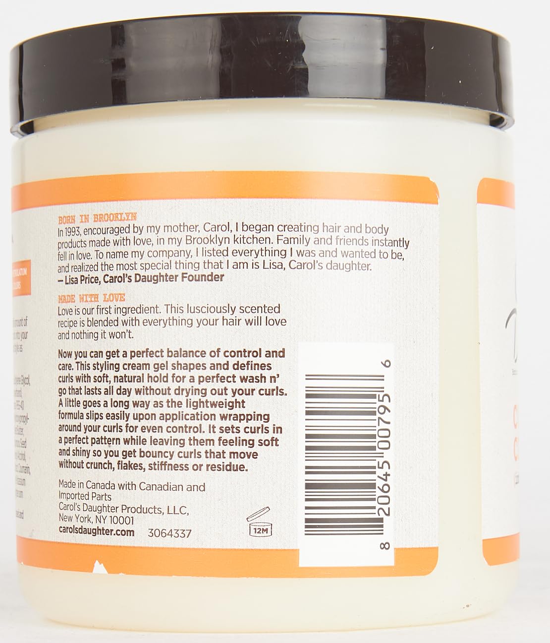 Carol's Daughter Coco Creme Curl Gel 16 Oz Coconut Oil Milk Silicone-Free - Image 15