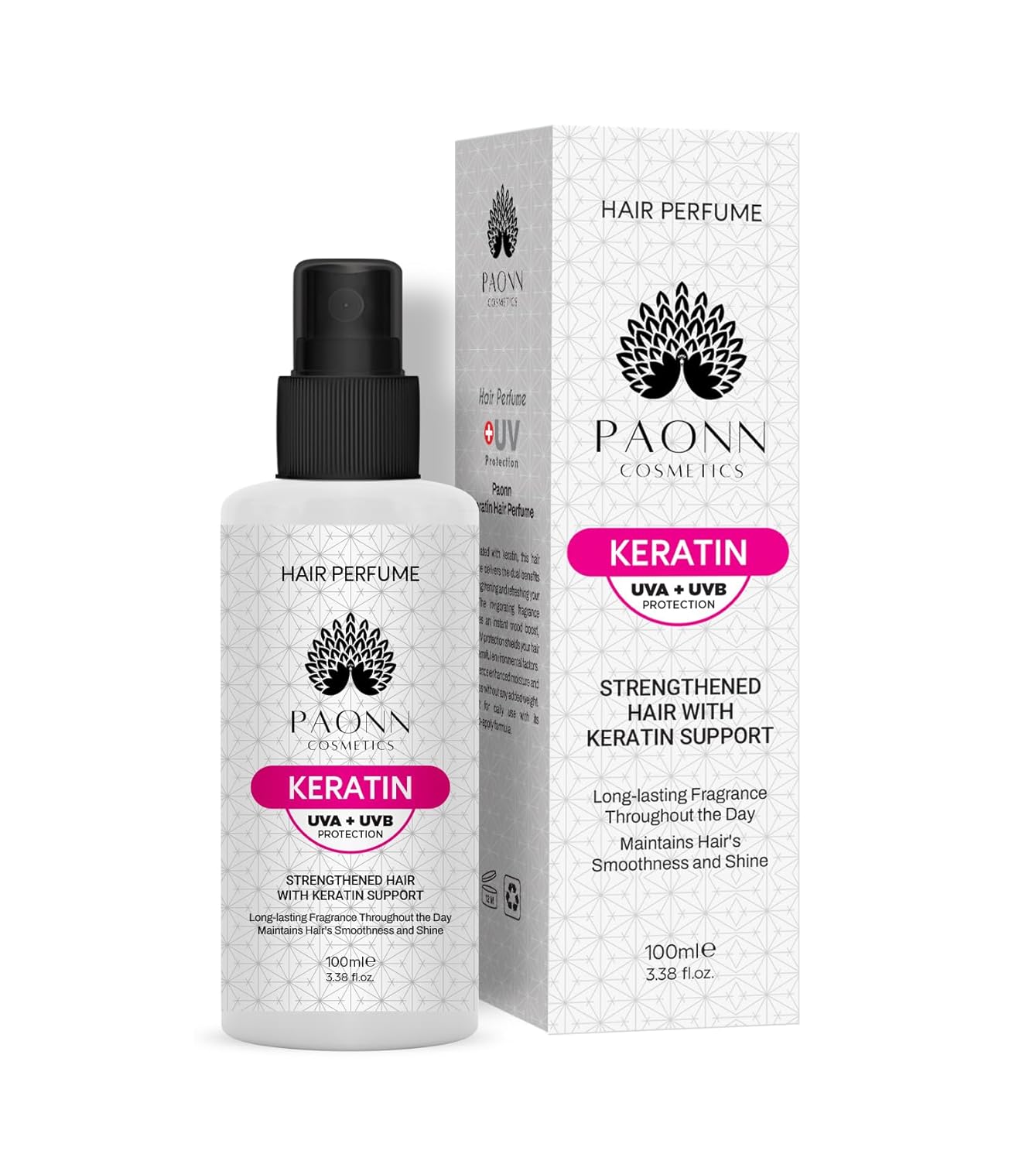 Keratin Hair Perfume, Keratin-Enriched Mist, UVA & UVB Protection Fragrance, Long-Lasting Scent, Hair Care Smoothness & Shine - Image 9