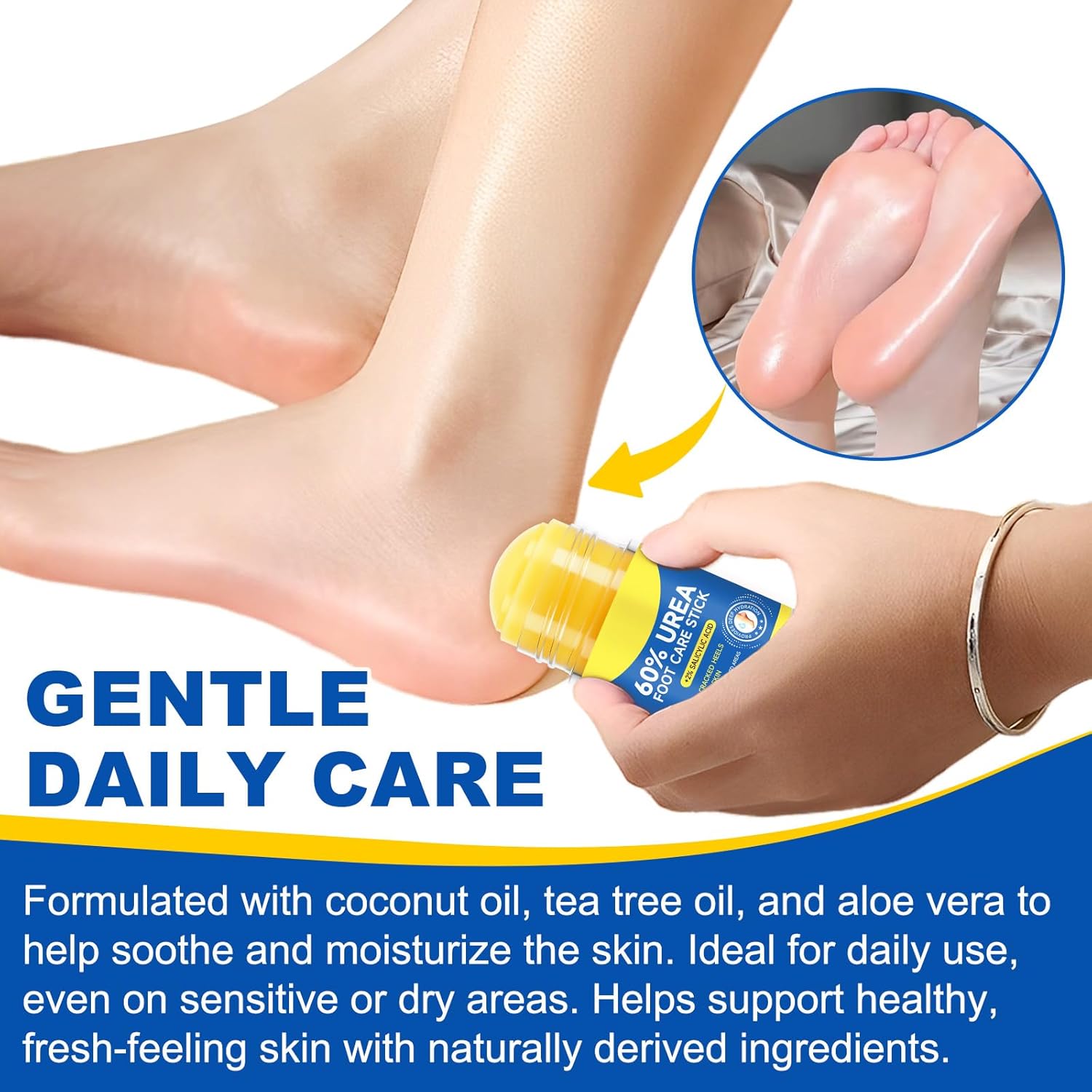 Urea Cream Stick 60% Salicylic Acid 2% for Cracked Heels and Dry Skin 1.5 oz - Image 7