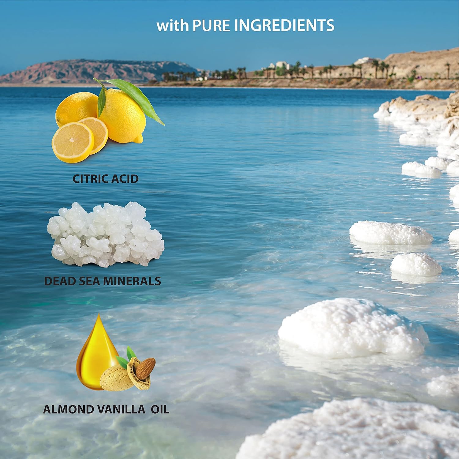 Dead Sea Collection Almond Vanilla Body Wash for Women and Men - with Pure Dead Sea Minerals and Sweet Almond Oil - Cleanses and Moisturizes Skin (33.8 fl. oz) - Image 3