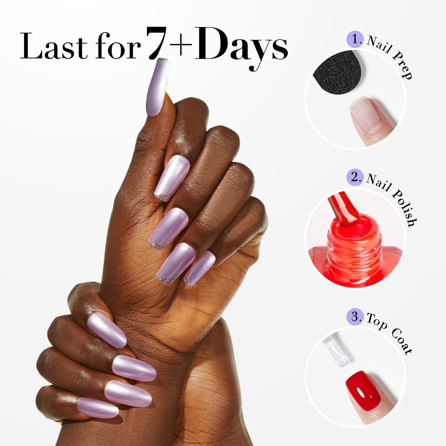 AZUREBEAUTY 15ml Blue Purple Violet Galaxy Quick Dry Natural Super Lustrous Nail Polish for Home Manicures - Image 5