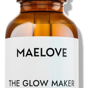 MAELOVE Glow Maker Vitamin C Serum with Vitamin E, Ferulic Acid & Hyaluronic Acid, Award-Winning Brightening and Hydrating Facial Serum, Unscented, 1.0 fl oz