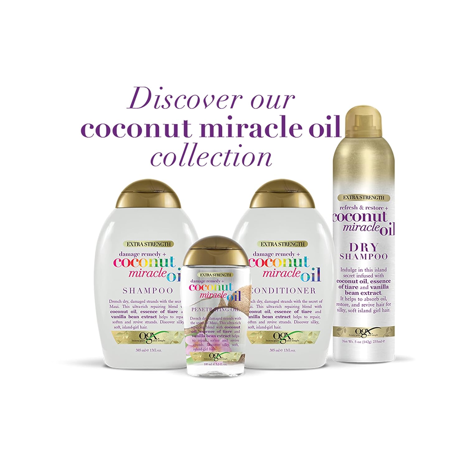 OGX Coconut Miracle Oil Extra Strength Dry Shampoo 5oz for Refreshing Hair - Image 7