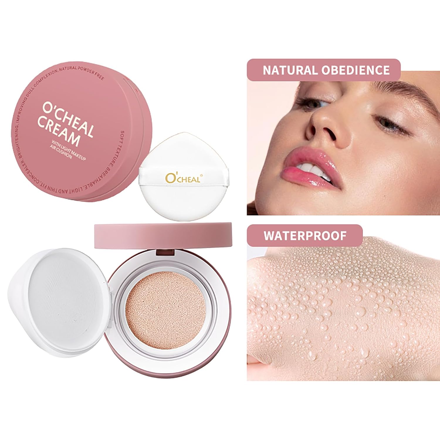 O'CHEAL Ivory 30ml CC Cream Cushion Foundation Moisturizing Concealer for Face Makeup - Image 2