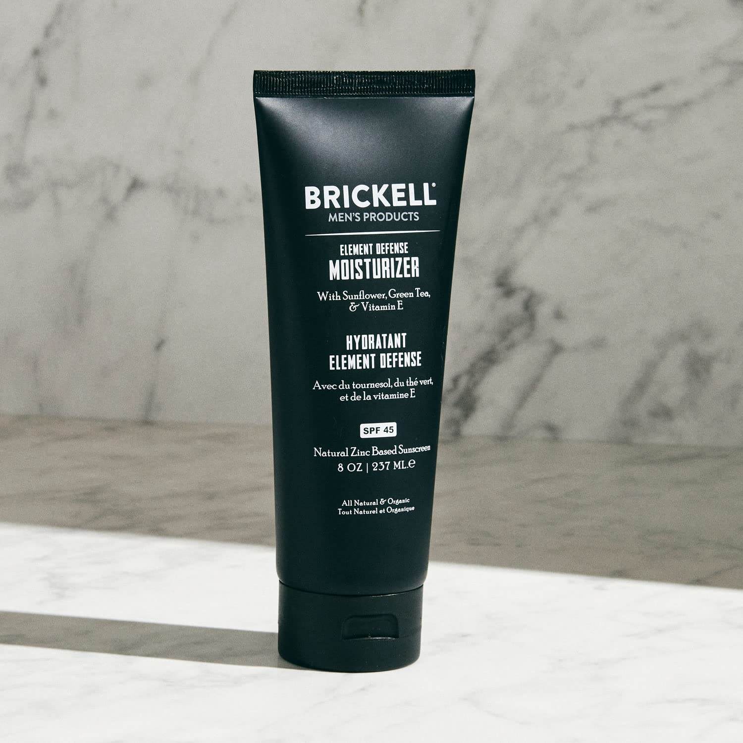 Brickell Men's Element Defense SPF 45 Moisturizer 8 Ounce Unscented Natural Zinc Oxide Sunscreen - Image 3