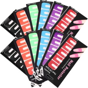 Outus 120 Pieces Nail Polish Protector for Fingers, U Shape Peel Off Nail Stickers Cuticle Protector Guard Barrier for French Tip Art DIY Stamping Painting Manicure