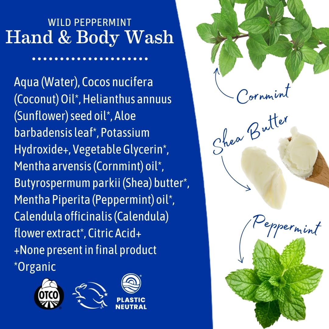 Earth Mama Wild Peppermint Foaming Castile Hand and Body Wash 5.3 fl oz - Image 5