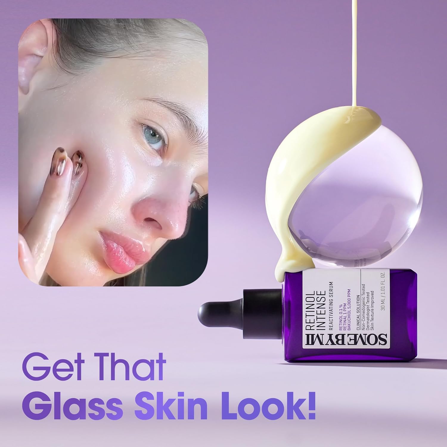 SOME BY MI Retinol Intense Reactivating Serum – 1.01oz, 30ml – Korean Bakuchiol Retinol Serum for Face Firming – Improves Signs of Aging, Minimizes Pore Size & Refines Skin Texture – Korean Skin Care - Image 4