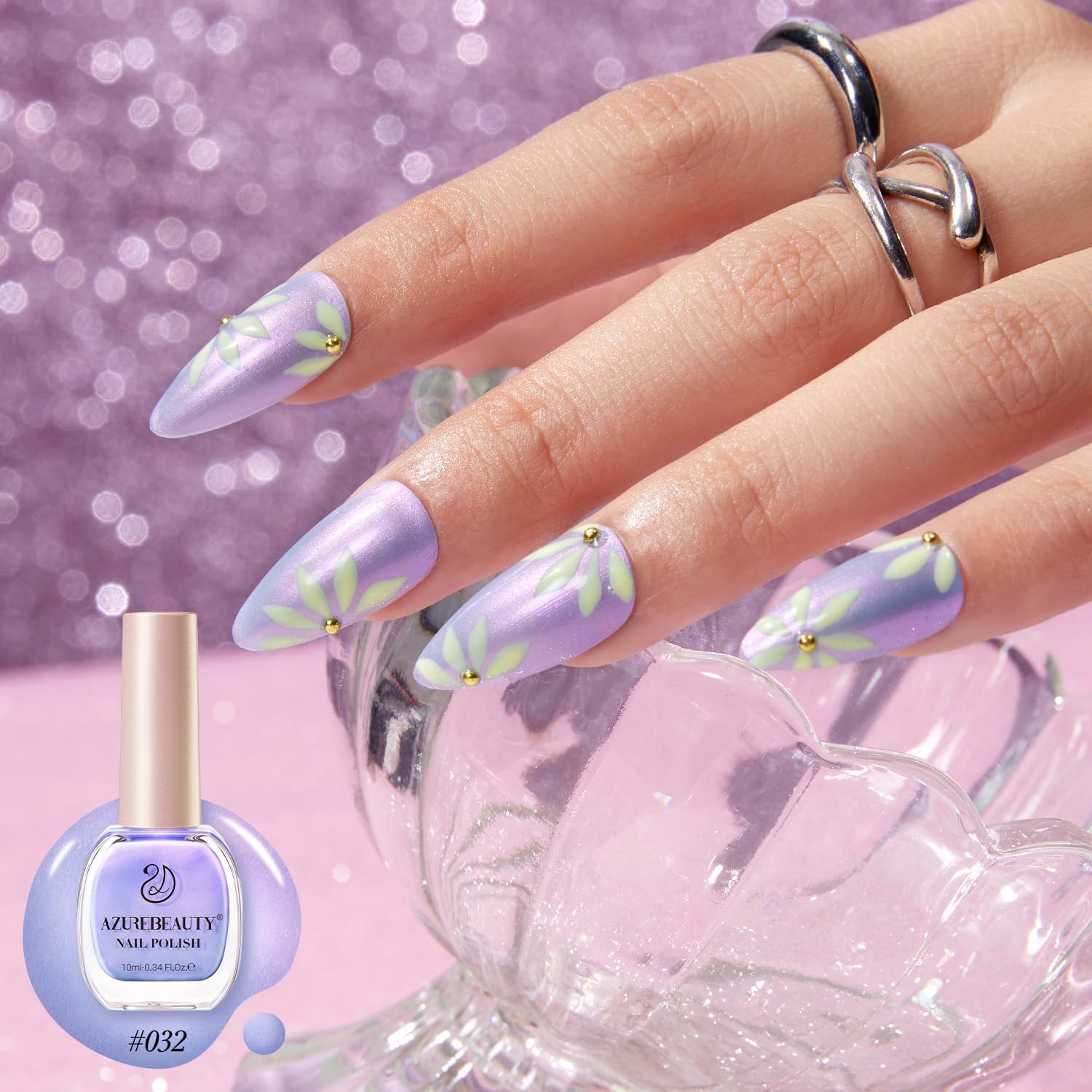 AZUREBEAUTY 15ml Blue Purple Violet Galaxy Quick Dry Natural Super Lustrous Nail Polish for Home Manicures - Image 4